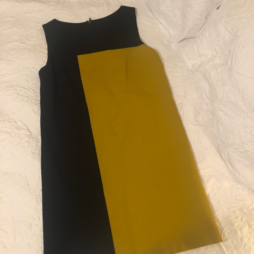 Yellow and Black Two Tone Shift dress